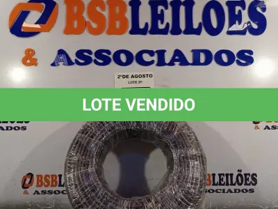 LOTE 245 - 01 CABO FLEXÍVEL DE FIO DE 100M 1X10,00MM² PRETO. (NOVO) (NO ESTADO) ATENÇÃO! FAZER A VISITAÇÃO ANTES DE ARREMATAR, NÃO SABEMOS SE FUNCIONA. LEILÃO NÃO TEM GARANTIA E NEM DEVOLUÇÃO, SUJEITO A POSSÍVEIS AVARIAS VISÍVEIS/OCULTAS E/OU AUSÊNCIA DE COMPONENTES.