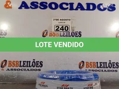 LOTE 240 - 01 CABO FLEXÍVEL DE FIO DE 100M 1X2,50MM² AZUL. (NOVO) (NO ESTADO) ATENÇÃO! FAZER A VISITAÇÃO ANTES DE ARREMATAR, NÃO SABEMOS SE FUNCIONA. LEILÃO NÃO TEM GARANTIA E NEM DEVOLUÇÃO, SUJEITO A POSSÍVEIS AVARIAS VISÍVEIS/OCULTAS E/OU AUSÊNCIA DE COMPONENTES.