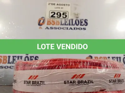 LOTE 295 - 01 CABO FLEXÍVEL DE FIO DE 100M 1X4,00MM² VERMELHO. (NOVO) (NO ESTADO) ATENÇÃO! FAZER A VISITAÇÃO ANTES DE ARREMATAR, NÃO SABEMOS SE FUNCIONA. LEILÃO NÃO TEM GARANTIA E NEM DEVOLUÇÃO, SUJEITO A POSSÍVEIS AVARIAS VISÍVEIS/OCULTAS E/OU AUSÊNCIA DE COMPONENTES.
