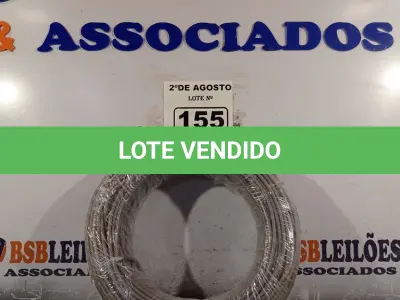 LOTE 155 - 01 CABO FLEXÍVEL DE FIO DE100M 1X4MM² NA COR CINZA. (NOVO) (NO ESTADO) ATENÇÃO! FAZER A VISITAÇÃO ANTES DE ARREMATAR, NÃO SABEMOS SE FUNCIONA. LEILÃO NÃO TEM GARANTIA E NEM DEVOLUÇÃO, SUJEITO A POSSÍVEIS AVARIAS VISÍVEIS/OCULTAS E/OU AUSÊNCIA DE COMPONENTES.