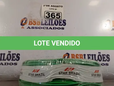 LOTE 365 - 01 CABO FLEXÍVEL DE FIO DE 100M 1X2,50MM² VERDE. (NOVO) (NO ESTADO) ATENÇÃO! FAZER A VISITAÇÃO ANTES DE ARREMATAR, NÃO SABEMOS SE FUNCIONA. LEILÃO NÃO TEM GARANTIA E NEM DEVOLUÇÃO, SUJEITO A POSSÍVEIS AVARIAS VISÍVEIS/OCULTAS E/OU AUSÊNCIA DE COMPONENTES.
