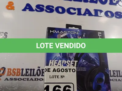 LOTE 166 - 01 FONE DE OUVIDO HEADSET GAMES. (NO ESTADO, LEILÃO NÃO TEM GARANTIA E NEM DEVOLUÇÃO, SUJEITO A POSSÍVEIS AVARIAS VISÍVEIS/OCULTAS E/OU AUSÊNCIA DE COMPONENTES).