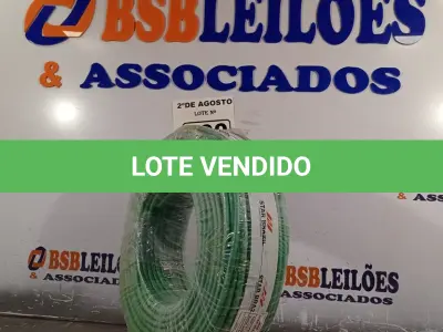 LOTE 200 - 01 CABO FLEXÍVEL DE FIO DE 100M 1X10,00MM² VERDE. (NOVO) (NO ESTADO) ATENÇÃO! FAZER A VISITAÇÃO ANTES DE ARREMATAR, NÃO SABEMOS SE FUNCIONA. LEILÃO NÃO TEM GARANTIA E NEM DEVOLUÇÃO, SUJEITO A POSSÍVEIS AVARIAS VISÍVEIS/OCULTAS E/OU AUSÊNCIA DE COMPONENTES.