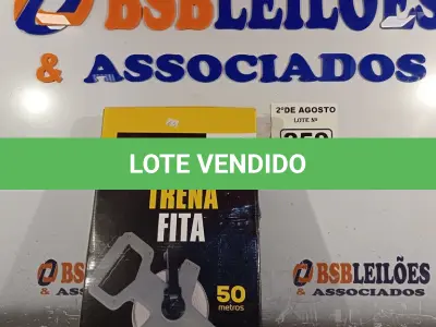 LOTE 259 - 01 TRENA DE FITA DE 50 METROS. (NOVO) (NO ESTADO) ATENÇÃO! FAZER A VISITAÇÃO ANTES DE ARREMATAR, NÃO SABEMOS SE FUNCIONA. LEILÃO NÃO TEM GARANTIA E NEM DEVOLUÇÃO, SUJEITO A POSSÍVEIS AVARIAS VISÍVEIS/OCULTAS E/OU AUSÊNCIA DE COMPONENTES.