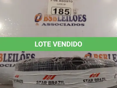 LOTE 185 - 01 CABO FLEXÍVEL DE FIO DE100M 1X2,50MM² PRETO. (NOVO) (NO ESTADO) ATENÇÃO! FAZER A VISITAÇÃO ANTES DE ARREMATAR, NÃO SABEMOS SE FUNCIONA. LEILÃO NÃO TEM GARANTIA E NEM DEVOLUÇÃO, SUJEITO A POSSÍVEIS AVARIAS VISÍVEIS/OCULTAS E/OU AUSÊNCIA DE COMPONENTES.