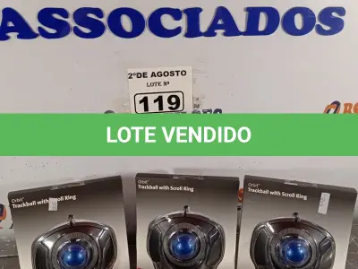 LOTE 119 - 03 TRACKBALL USB. (NO ESTADO) ATENÇÃO! FAZER A VISITAÇÃO ANTES DE ARREMATAR, NÃO SABEMOS SE FUNCIONA. LEILÃO NÃO TEM GARANTIA E NEM DEVOLUÇÃO, SUJEITO A POSSÍVEIS AVARIAS VISÍVEIS/OCULTAS E/OU AUSÊNCIA DE COMPONENTES.