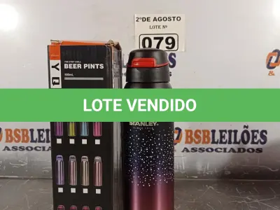 LOTE 079 - 01 GARRAFA TÉRMICA DE 500ML. (NO ESTADO) ATENÇÃO! FAZER A VISITAÇÃO ANTES DE ARREMATAR, NÃO SABEMOS SE FUNCIONA. LEILÃO NÃO TEM GARANTIA E NEM DEVOLUÇÃO, SUJEITO A POSSÍVEIS AVARIAS VISÍVEIS/OCULTAS E/OU AUSÊNCIA DE COMPONENTES.