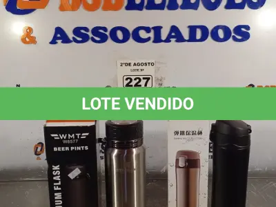 LOTE 227 - 02 GARRAFAS TÉRMICAS, SENDO 01 DE 800ML E 01 DE 500ML. (NOVO) (NO ESTADO) ATENÇÃO! FAZER A VISITAÇÃO ANTES DE ARREMATAR, NÃO SABEMOS SE FUNCIONA. LEILÃO NÃO TEM GARANTIA E NEM DEVOLUÇÃO, SUJEITO A POSSÍVEIS AVARIAS VISÍVEIS/OCULTAS E/OU AUSÊNCIA DE COMPONENTES.