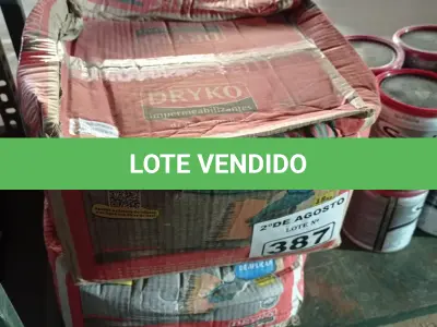 LOTE 387 - 02 CAIXAS DE DRYKOTEC 7700 18KG. (NO ESTADO) ATENÇÃO! FAZER A VISITAÇÃO ANTES DE ARREMATAR, NÃO SABEMOS SE FUNCIONA. LEILÃO NÃO TEM GARANTIA E NEM DEVOLUÇÃO, SUJEITO A POSSÍVEIS AVARIAS VISÍVEIS/OCULTAS E/OU AUSÊNCIA DE COMPONENTES.