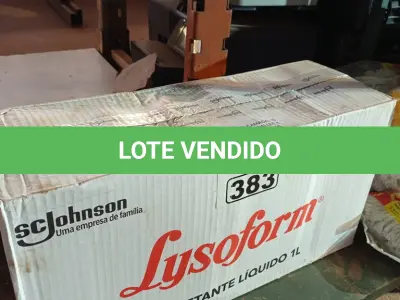 LOTE 383 - 12 LITROS DE LYSOFORM. (NO ESTADO) ATENÇÃO! FAZER A VISITAÇÃO ANTES DE ARREMATAR, NÃO SABEMOS SE FUNCIONA. LEILÃO NÃO TEM GARANTIA E NEM DEVOLUÇÃO, SUJEITO A POSSÍVEIS AVARIAS VISÍVEIS/OCULTAS E/OU AUSÊNCIA DE COMPONENTES.
