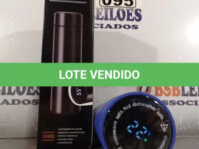 LOTE 095 - 01 GARRAFA TÉRMICA DIGITAL. (NOVO) (NO ESTADO) ATENÇÃO! FAZER A VISITAÇÃO ANTES DE ARREMATAR, NÃO SABEMOS SE FUNCIONA. LEILÃO NÃO TEM GARANTIA E NEM DEVOLUÇÃO, SUJEITO A POSSÍVEIS AVARIAS VISÍVEIS/OCULTAS E/OU AUSÊNCIA DE COMPONENTES.