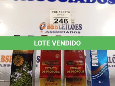 LOTE 246 - 01 LOTE COM 04 EXTRATOS DE PRÓPOLIS. (NOVO) (NO ESTADO) ATENÇÃO! FAZER A VISITAÇÃO ANTES DE ARREMATAR, NÃO SABEMOS SE FUNCIONA. LEILÃO NÃO TEM GARANTIA E NEM DEVOLUÇÃO, SUJEITO A POSSÍVEIS AVARIAS VISÍVEIS/OCULTAS E/OU AUSÊNCIA DE COMPONENTES.
