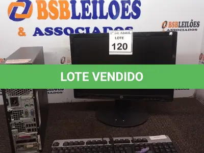 LOTE 120 - 01 CPU HP E 01 MONITOR COM TECLADO. (NO ESTADO) ATENÇÃO! FAZER A VISITAÇÃO ANTES DE ARREMATAR, NÃO SABEMOS SE FUNCIONA. LEILÃO NÃO TEM GARANTIA E NEM DEVOLUÇÃO, SUJEITO A POSSÍVEIS AVARIAS VISÍVEIS/OCULTAS E/OU AUSÊNCIA DE COMPONENTES.
