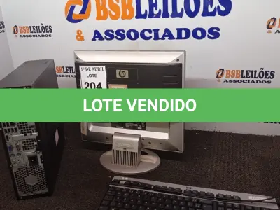 LOTE 204 - 01 CPU HP COM MONITOR E TECLADO. (NO ESTADO) ATENÇÃO! FAZER A VISITAÇÃO ANTES DE ARREMATAR, NÃO SABEMOS SE FUNCIONA. LEILÃO NÃO TEM GARANTIA E NEM DEVOLUÇÃO, SUJEITO A POSSÍVEIS AVARIAS VISÍVEIS/OCULTAS E/OU AUSÊNCIA DE COMPONENTES.