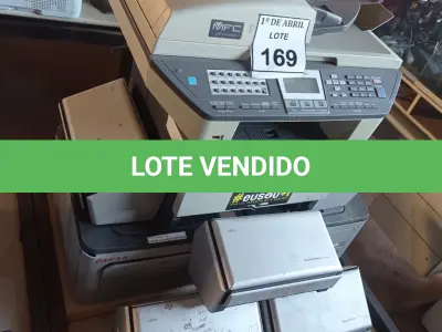 LOTE 169 - 01 LOTE COM IMPRESSORAS E SCANNER’S DIVERSOS. (NO ESTADO) ATENÇÃO! FAZER A VISITAÇÃO ANTES DE ARREMATAR, NÃO SABEMOS SE FUNCIONA. LEILÃO NÃO TEM GARANTIA E NEM DEVOLUÇÃO, SUJEITO A POSSÍVEIS AVARIAS VISÍVEIS/OCULTAS E/OU AUSÊNCIA DE COMPONENTES.