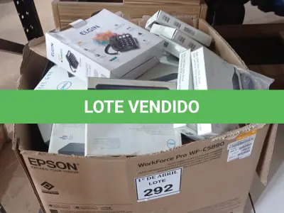 LOTE 292 - 01 LOTE COM ROTEADORES, CABOS DIVERSOS. (NO ESTADO) ATENÇÃO! FAZER A VISITAÇÃO ANTES DE ARREMATAR, NÃO SABEMOS SE FUNCIONA. LEILÃO NÃO TEM GARANTIA E NEM DEVOLUÇÃO, SUJEITO A POSSÍVEIS AVARIAS VISÍVEIS/OCULTAS E/OU AUSÊNCIA DE COMPONENTES.