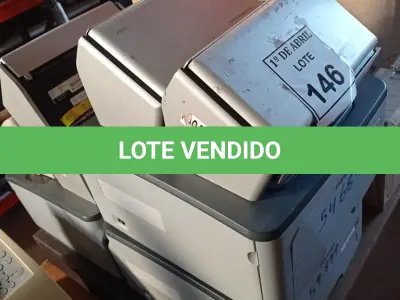 LOTE 146 - 01 LOTE COM IMPRESSORAS E SCANNER’S DIVERSAS. (NO ESTADO) ATENÇÃO! FAZER A VISITAÇÃO ANTES DE ARREMATAR, NÃO SABEMOS SE FUNCIONA. LEILÃO NÃO TEM GARANTIA E NEM DEVOLUÇÃO, SUJEITO A POSSÍVEIS AVARIAS VISÍVEIS/OCULTAS E/OU AUSÊNCIA DE COMPONENTES.