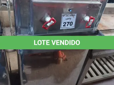 LOTE 270 - 01 SUQUEIRA EM INOX. (NO ESTADO) ATENÇÃO! FAZER A VISITAÇÃO ANTES DE ARREMATAR, NÃO SABEMOS SE FUNCIONA. LEILÃO NÃO TEM GARANTIA E NEM DEVOLUÇÃO, SUJEITO A POSSÍVEIS AVARIAS VISÍVEIS/OCULTAS E/OU AUSÊNCIA DE COMPONENTES.