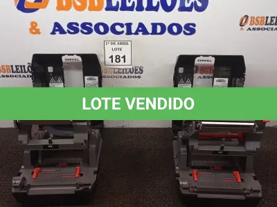 LOTE 181 - 02 IMPRESSORAS TÉRMICAS. (NO ESTADO) ATENÇÃO! FAZER A VISITAÇÃO ANTES DE ARREMATAR, NÃO SABEMOS SE FUNCIONA. LEILÃO NÃO TEM GARANTIA E NEM DEVOLUÇÃO, SUJEITO A POSSÍVEIS AVARIAS VISÍVEIS/OCULTAS E/OU AUSÊNCIA DE COMPONENTES.