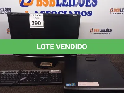 LOTE 290 - 01 CPU HP, 01 MONITOR E 01 TECLADO. (NO ESTADO) ATENÇÃO! FAZER A VISITAÇÃO ANTES DE ARREMATAR, NÃO SABEMOS SE FUNCIONA. LEILÃO NÃO TEM GARANTIA E NEM DEVOLUÇÃO, SUJEITO A POSSÍVEIS AVARIAS VISÍVEIS/OCULTAS E/OU AUSÊNCIA DE COMPONENTES.