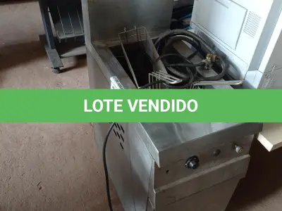 LOTE 253 - 01 FRITADEIRA ÁGUA E ÓLEO. (NO ESTADO) ATENÇÃO! FAZER A VISITAÇÃO ANTES DE ARREMATAR, NÃO SABEMOS SE FUNCIONA. LEILÃO NÃO TEM GARANTIA E NEM DEVOLUÇÃO, SUJEITO A POSSÍVEIS AVARIAS VISÍVEIS/OCULTAS E/OU AUSÊNCIA DE COMPONENTES.