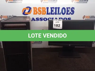 LOTE 182 - 01 SERVIDOR HP E 01 MONITOR. (NO ESTADO) ATENÇÃO! FAZER A VISITAÇÃO ANTES DE ARREMATAR, NÃO SABEMOS SE FUNCIONA. LEILÃO NÃO TEM GARANTIA E NEM DEVOLUÇÃO, SUJEITO A POSSÍVEIS AVARIAS VISÍVEIS/OCULTAS E/OU AUSÊNCIA DE COMPONENTES.