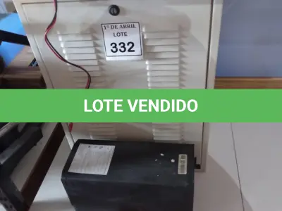 LOTE 332 - 01 BANCO PARA BATERIAS E 01 NOBREAK. (NO ESTADO) ATENÇÃO! FAZER A VISITAÇÃO ANTES DE ARREMATAR, NÃO SABEMOS SE FUNCIONA. LEILÃO NÃO TEM GARANTIA E NEM DEVOLUÇÃO, SUJEITO A POSSÍVEIS AVARIAS VISÍVEIS/OCULTAS E/OU AUSÊNCIA DE COMPONENTES.