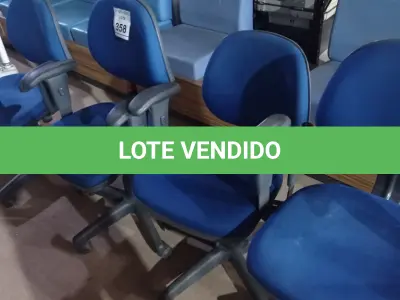 LOTE 358 - 05 CADEIRAS PARA ESCRITÓRIO. (NO ESTADO) ATENÇÃO! FAZER A VISITAÇÃO ANTES DE ARREMATAR, NÃO SABEMOS SE FUNCIONA. LEILÃO NÃO TEM GARANTIA E NEM DEVOLUÇÃO, SUJEITO A POSSÍVEIS AVARIAS VISÍVEIS/OCULTAS E/OU AUSÊNCIA DE COMPONENTES.
