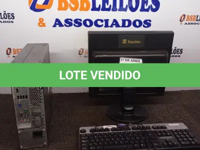LOTE 326 - 01 CPU LENOVO, 01 MONITOR E 01 TECLADO. (NO ESTADO) ATENÇÃO! FAZER A VISITAÇÃO ANTES DE ARREMATAR, NÃO SABEMOS SE FUNCIONA. LEILÃO NÃO TEM GARANTIA E NEM DEVOLUÇÃO, SUJEITO A POSSÍVEIS AVARIAS VISÍVEIS/OCULTAS E/OU AUSÊNCIA DE COMPONENTES.