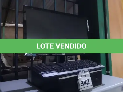 LOTE 342 - 01 CPU HP, 01 MONITOR E 01 TECLADO. (NO ESTADO) ATENÇÃO! FAZER A VISITAÇÃO ANTES DE ARREMATAR, NÃO SABEMOS SE FUNCIONA. LEILÃO NÃO TEM GARANTIA E NEM DEVOLUÇÃO, SUJEITO A POSSÍVEIS AVARIAS VISÍVEIS/OCULTAS E/OU AUSÊNCIA DE COMPONENTES.