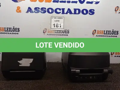LOTE 181 - 02 IMPRESSORAS TÉRMICAS. (NO ESTADO) ATENÇÃO! FAZER A VISITAÇÃO ANTES DE ARREMATAR, NÃO SABEMOS SE FUNCIONA. LEILÃO NÃO TEM GARANTIA E NEM DEVOLUÇÃO, SUJEITO A POSSÍVEIS AVARIAS VISÍVEIS/OCULTAS E/OU AUSÊNCIA DE COMPONENTES.