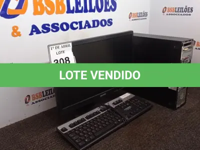 LOTE 308 - 01 CPU HP, 01 MONITOR E 01 TECLADO. (NO ESTADO) ATENÇÃO! FAZER A VISITAÇÃO ANTES DE ARREMATAR, NÃO SABEMOS SE FUNCIONA. LEILÃO NÃO TEM GARANTIA E NEM DEVOLUÇÃO, SUJEITO A POSSÍVEIS AVARIAS VISÍVEIS/OCULTAS E/OU AUSÊNCIA DE COMPONENTES.