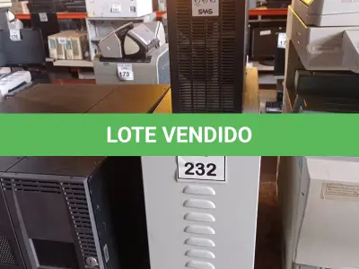 LOTE 232 - 01 BANCO PARA BATERIAS E 01 NOBREAK. (NO ESTADO) ATENÇÃO! FAZER A VISITAÇÃO ANTES DE ARREMATAR, NÃO SABEMOS SE FUNCIONA. LEILÃO NÃO TEM GARANTIA E NEM DEVOLUÇÃO, SUJEITO A POSSÍVEIS AVARIAS VISÍVEIS/OCULTAS E/OU AUSÊNCIA DE COMPONENTES.
