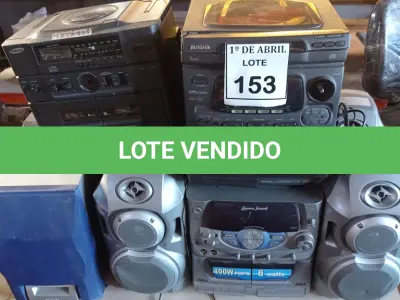 LOTE 153 - 01 LOTE COM MICRO SYSTEM. (NO ESTADO) ATENÇÃO! FAZER A VISITAÇÃO ANTES DE ARREMATAR, NÃO SABEMOS SE FUNCIONA. LEILÃO NÃO TEM GARANTIA E NEM DEVOLUÇÃO, SUJEITO A POSSÍVEIS AVARIAS VISÍVEIS/OCULTAS E/OU AUSÊNCIA DE COMPONENTES.