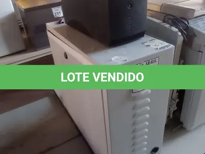 LOTE 238 - 01 BANCO PARA BATERIAS E 01 NOBREAK. (NO ESTADO) ATENÇÃO! FAZER A VISITAÇÃO ANTES DE ARREMATAR, NÃO SABEMOS SE FUNCIONA. LEILÃO NÃO TEM GARANTIA E NEM DEVOLUÇÃO, SUJEITO A POSSÍVEIS AVARIAS VISÍVEIS/OCULTAS E/OU AUSÊNCIA DE COMPONENTES.