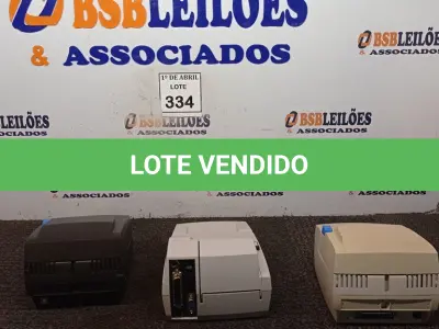 LOTE 334 - 03 IMPRESSORAS TÉRMICAS. (NO ESTADO) ATENÇÃO! FAZER A VISITAÇÃO ANTES DE ARREMATAR, NÃO SABEMOS SE FUNCIONA. LEILÃO NÃO TEM GARANTIA E NEM DEVOLUÇÃO, SUJEITO A POSSÍVEIS AVARIAS VISÍVEIS/OCULTAS E/OU AUSÊNCIA DE COMPONENTES.