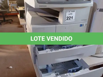LOTE 221 - 01 IMPRESSORA SAMSUNG MULTIXPRESS 6555NX. (NO ESTADO) ATENÇÃO! FAZER A VISITAÇÃO ANTES DE ARREMATAR, NÃO SABEMOS SE FUNCIONA. LEILÃO NÃO TEM GARANTIA E NEM DEVOLUÇÃO, SUJEITO A POSSÍVEIS AVARIAS VISÍVEIS/OCULTAS E/OU AUSÊNCIA DE COMPONENTES.