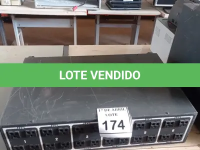 LOTE 174 - 01 RACK DE TOMADAS. (NO ESTADO) ATENÇÃO! FAZER A VISITAÇÃO ANTES DE ARREMATAR, NÃO SABEMOS SE FUNCIONA. LEILÃO NÃO TEM GARANTIA E NEM DEVOLUÇÃO, SUJEITO A POSSÍVEIS AVARIAS VISÍVEIS/OCULTAS E/OU AUSÊNCIA DE COMPONENTES.