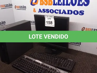 LOTE 158 - 01 CPU HP E 01 MONITOR COM TECLADO. (NO ESTADO) ATENÇÃO! FAZER A VISITAÇÃO ANTES DE ARREMATAR, NÃO SABEMOS SE FUNCIONA. LEILÃO NÃO TEM GARANTIA E NEM DEVOLUÇÃO, SUJEITO A POSSÍVEIS AVARIAS VISÍVEIS/OCULTAS E/OU AUSÊNCIA DE COMPONENTES.