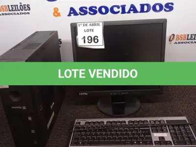 LOTE 196 - 01 CPU ITAUTEC E 01 MONITOR COM TECLADO. (NO ESTADO) ATENÇÃO! FAZER A VISITAÇÃO ANTES DE ARREMATAR, NÃO SABEMOS SE FUNCIONA. LEILÃO NÃO TEM GARANTIA E NEM DEVOLUÇÃO, SUJEITO A POSSÍVEIS AVARIAS VISÍVEIS/OCULTAS E/OU AUSÊNCIA DE COMPONENTES.