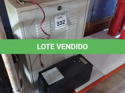 LOTE 332 - 01 BANCO PARA BATERIAS E 01 NOBREAK. (NO ESTADO) ATENÇÃO! FAZER A VISITAÇÃO ANTES DE ARREMATAR, NÃO SABEMOS SE FUNCIONA. LEILÃO NÃO TEM GARANTIA E NEM DEVOLUÇÃO, SUJEITO A POSSÍVEIS AVARIAS VISÍVEIS/OCULTAS E/OU AUSÊNCIA DE COMPONENTES.