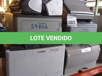 LOTE 083 - 01 LOTE COM IMPRESSORAS DIVERSAS.   (NO ESTADO) ATENÇÃO! FAZER A VISITAÇÃO ANTES DE ARREMATAR, NÃO SABEMOS SE FUNCIONA. LEILÃO NÃO TEM GARANTIA E NEM DEVOLUÇÃO, SUJEITO A POSSÍVEIS AVARIAS VISÍVEIS/OCULTAS E/OU AUSÊNCIA DE COMPONENTES.