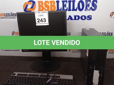 LOTE 243 - 01 CPU LENOVO, 01 MONITOR E TECLADO. (NO ESTADO) ATENÇÃO! FAZER A VISITAÇÃO ANTES DE ARREMATAR, NÃO SABEMOS SE FUNCIONA. LEILÃO NÃO TEM GARANTIA E NEM DEVOLUÇÃO, SUJEITO A POSSÍVEIS AVARIAS VISÍVEIS/OCULTAS E/OU AUSÊNCIA DE COMPONENTES.