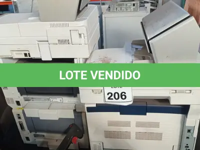 LOTE 206 - 01 LOTE COM IMPRESSORAS DIVERSAS. (NO ESTADO) ATENÇÃO! FAZER A VISITAÇÃO ANTES DE ARREMATAR, NÃO SABEMOS SE FUNCIONA. LEILÃO NÃO TEM GARANTIA E NEM DEVOLUÇÃO, SUJEITO A POSSÍVEIS AVARIAS VISÍVEIS/OCULTAS E/OU AUSÊNCIA DE COMPONENTES.