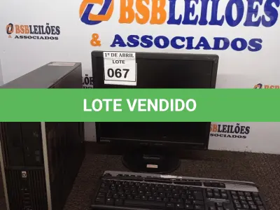LOTE 067 - 01 CPU HP E 01 MONITOR. (NO ESTADO) ATENÇÃO! FAZER A VISITAÇÃO ANTES DE ARREMATAR, NÃO SABEMOS SE FUNCIONA. LEILÃO NÃO TEM GARANTIA E NEM DEVOLUÇÃO, SUJEITO A POSSÍVEIS AVARIAS VISÍVEIS/OCULTAS E/OU AUSÊNCIA DE COMPONENTES.