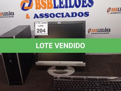 LOTE 204 - 01 CPU HP COM MONITOR E TECLADO. (NO ESTADO) ATENÇÃO! FAZER A VISITAÇÃO ANTES DE ARREMATAR, NÃO SABEMOS SE FUNCIONA. LEILÃO NÃO TEM GARANTIA E NEM DEVOLUÇÃO, SUJEITO A POSSÍVEIS AVARIAS VISÍVEIS/OCULTAS E/OU AUSÊNCIA DE COMPONENTES.