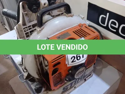 LOTE 267 - 01 SOPRADOR DE FOLHAS COSTAL A GASOLINA STIHL. (NO ESTADO) ATENÇÃO! FAZER A VISITAÇÃO ANTES DE ARREMATAR, NÃO SABEMOS SE FUNCIONA. LEILÃO NÃO TEM GARANTIA E NEM DEVOLUÇÃO, SUJEITO A POSSÍVEIS AVARIAS VISÍVEIS/OCULTAS E/OU AUSÊNCIA DE COMPONENTES.