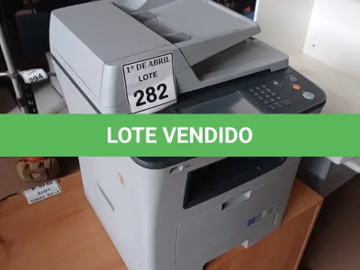 LOTE 282 - 01 IMPRESSORA SAMSUNG SCX5835NX. (NO ESTADO) ATENÇÃO! FAZER A VISITAÇÃO ANTES DE ARREMATAR, NÃO SABEMOS SE FUNCIONA. LEILÃO NÃO TEM GARANTIA E NEM DEVOLUÇÃO, SUJEITO A POSSÍVEIS AVARIAS VISÍVEIS/OCULTAS E/OU AUSÊNCIA DE COMPONENTES.
