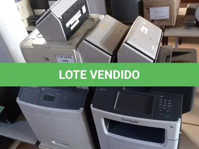 LOTE 212 - 01 LOTE COM IMPRESSORAS E SCANNER’S DIVERSOS. (NO ESTADO) ATENÇÃO! FAZER A VISITAÇÃO ANTES DE ARREMATAR, NÃO SABEMOS SE FUNCIONA. LEILÃO NÃO TEM GARANTIA E NEM DEVOLUÇÃO, SUJEITO A POSSÍVEIS AVARIAS VISÍVEIS/OCULTAS E/OU AUSÊNCIA DE COMPONENTES.