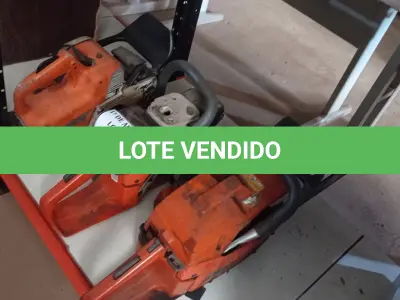 LOTE 075 - 03 MOTOSSERRAS DIVERSAS. (NO ESTADO) ATENÇÃO! FAZER A VISITAÇÃO ANTES DE ARREMATAR, NÃO SABEMOS SE FUNCIONA. LEILÃO NÃO TEM GARANTIA E NEM DEVOLUÇÃO, SUJEITO A POSSÍVEIS AVARIAS VISÍVEIS/OCULTAS E/OU AUSÊNCIA DE COMPONENTES.